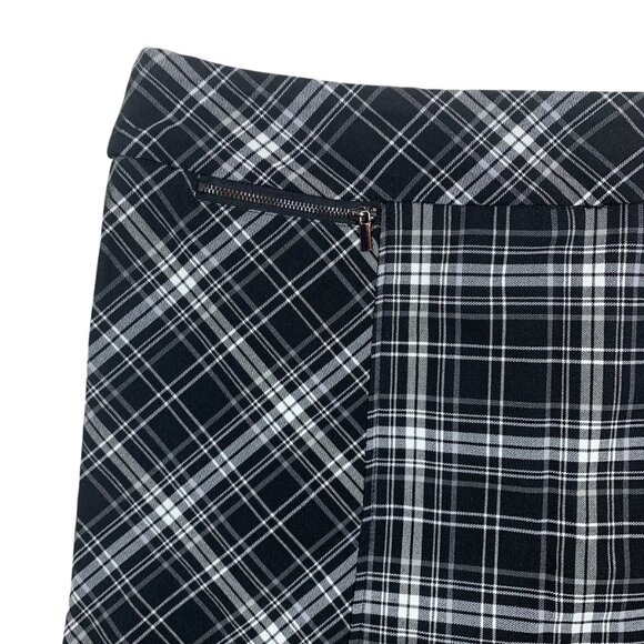 black and white  mini plaid skirt size 9 Le Grenier - Picture 8 of 12
